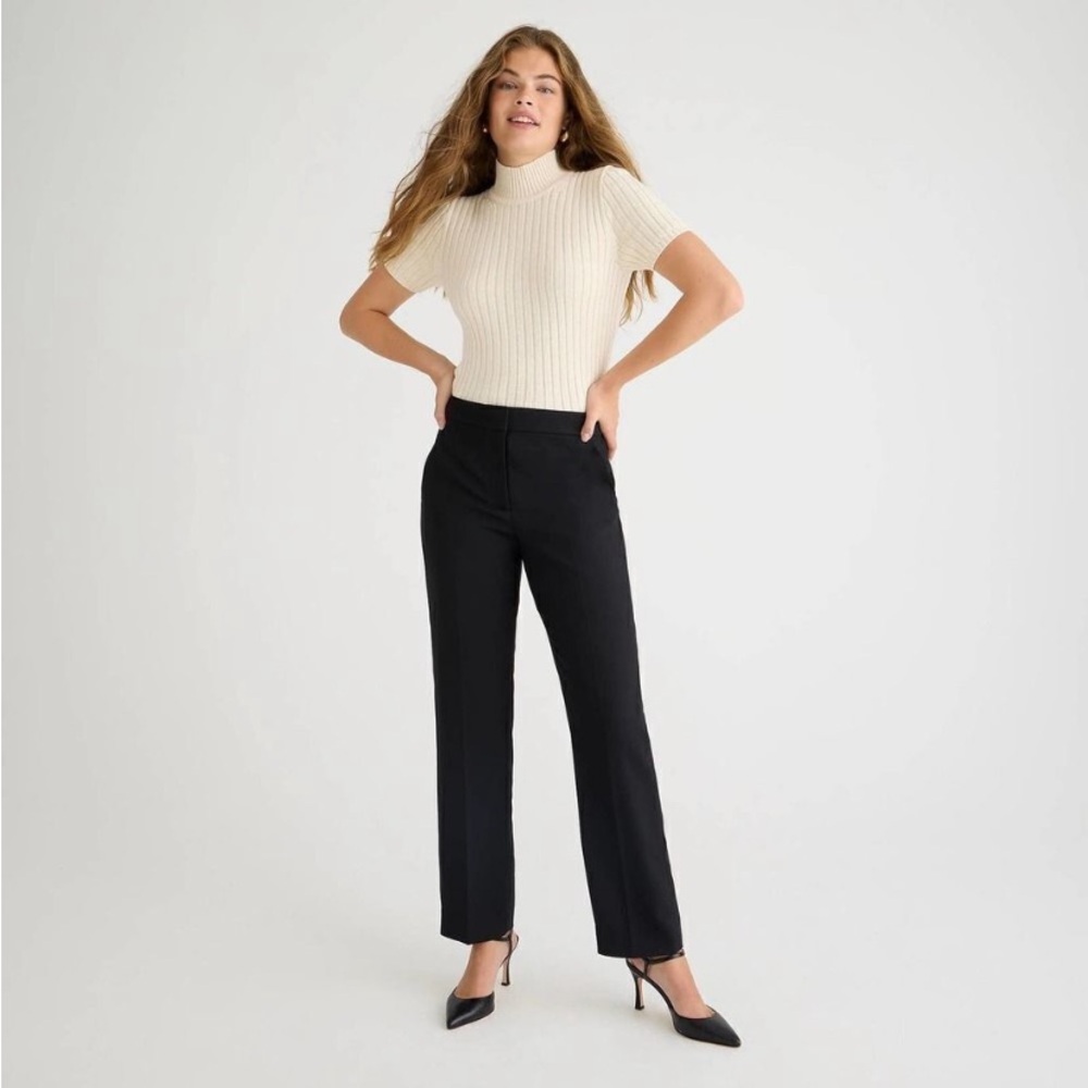 NWT J. Crew Kate Straight-Leg Pant in Four-Season Stretch Women’s 4P Black BK252
